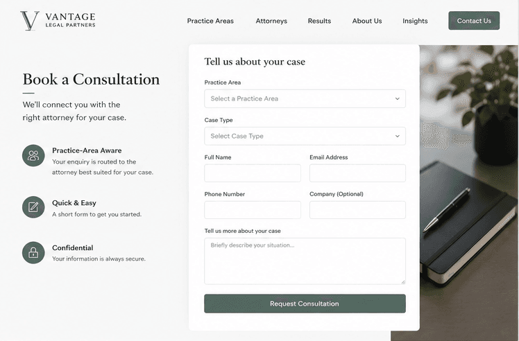 Vantage Legal Partners, project gallery image 2